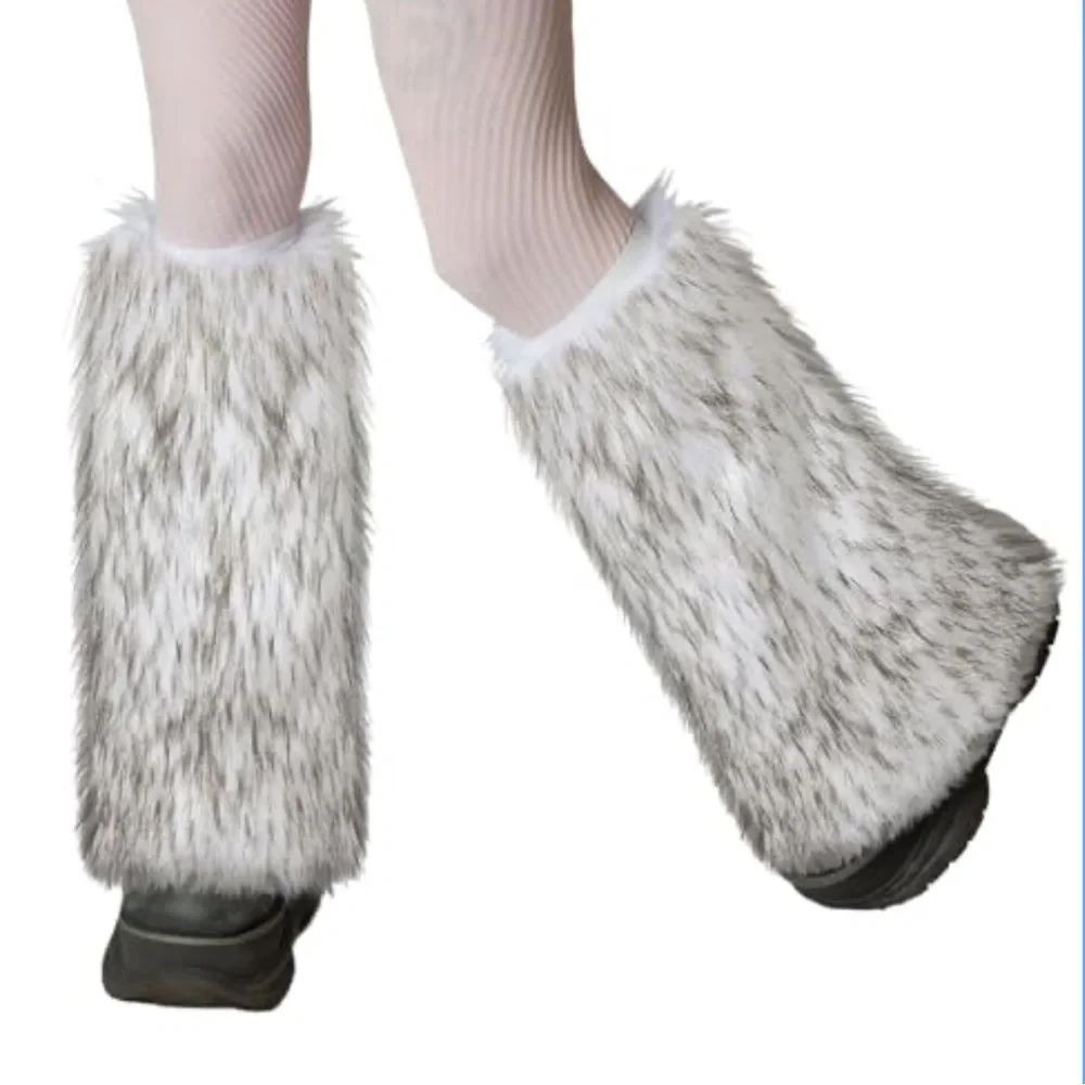 Faux Fur Fuzzy Leg Warmers Furry Boot Covers for Women Warm Fuzzy Boot Cuff Boot